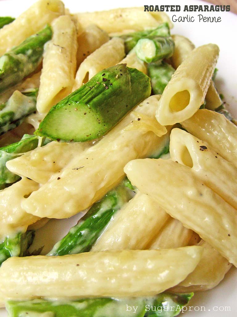 Roasted Asparagus and Garlic Penne Pasta