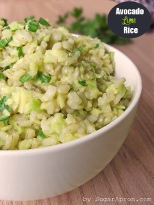 Avocado Cilantro Lime Rice - Sugar Apron