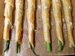 Phyllo Wrapped Asparagus with Parmesan