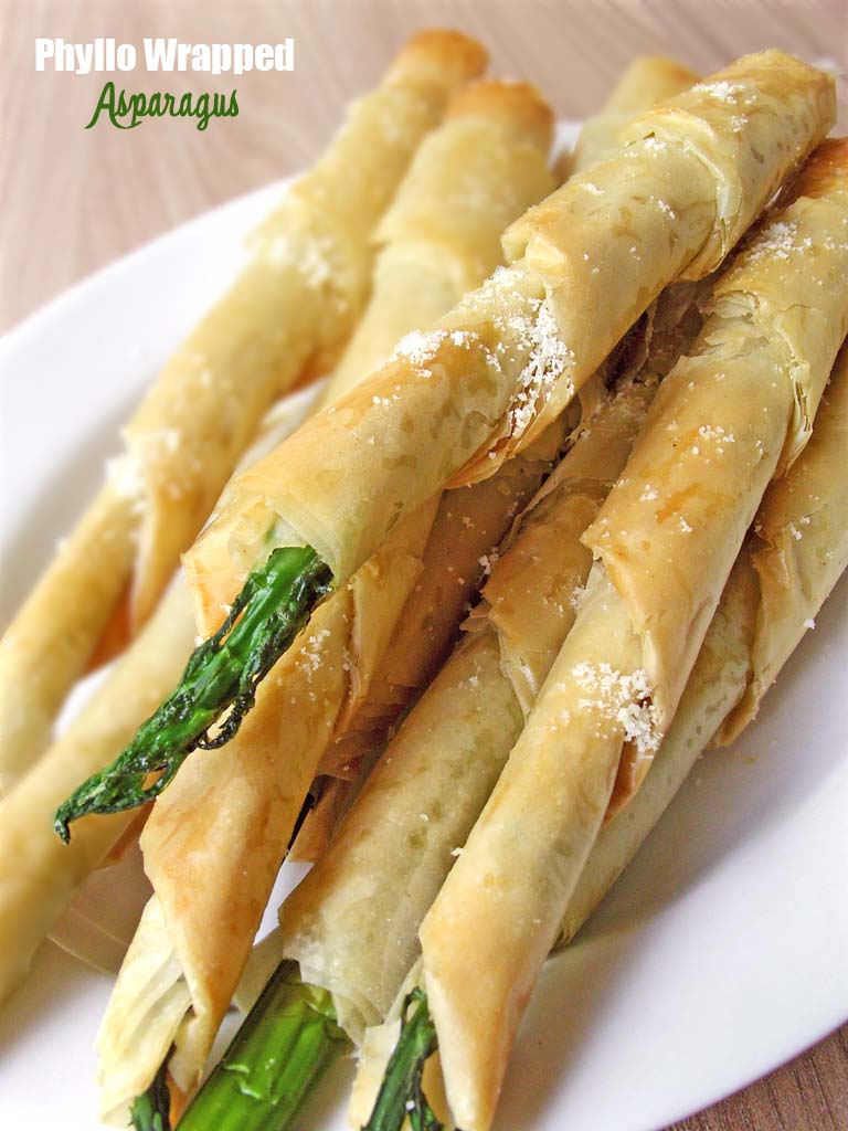 Phyllo Wrapped Asparagus with Parmesan