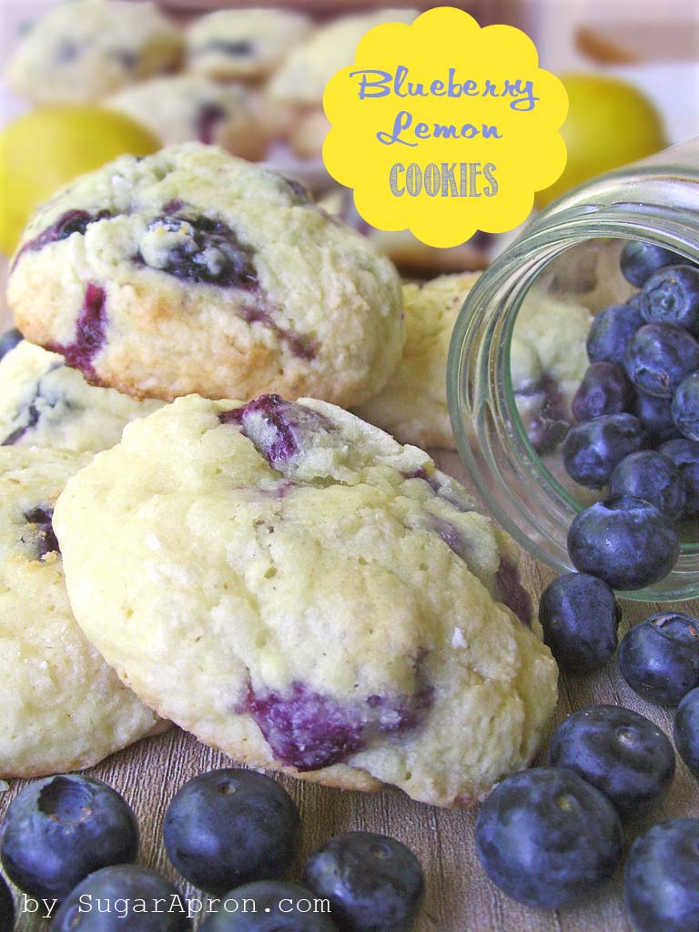 Just the Best-Ever Blueberry Cookies!!!  Super soft blueberry lemon cookies packed with fresh blueberries