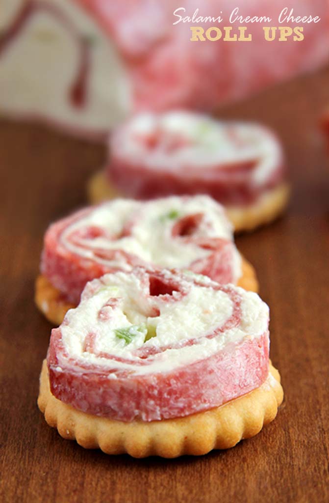 Salami & Cream Cheese Roll-Ups | 17 Christmas Party Food Ideas | Easy To Prepare Finger Foods