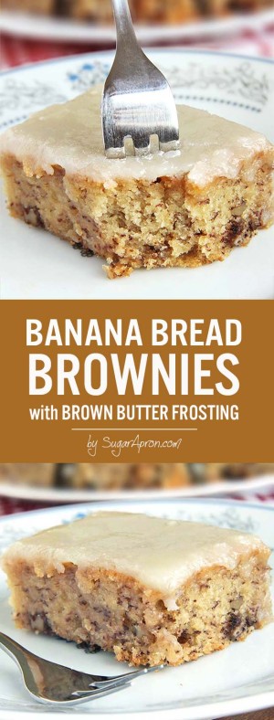 Banana Bread Brownies - Sugar Apron