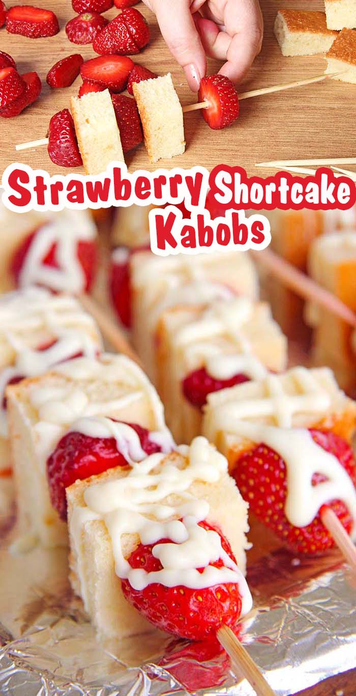 This strawberry Shortcake kabobs are your ticket to becoming a backyard-barbecue legend. perfect for 4th of July any other time you get the hankering to stick shortcake cubes and fruit on a skewer, drizzle with white chocolate and eat yourself sick.