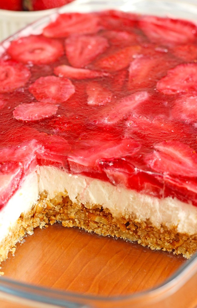 Strawberry Pretzel Dessert - Sugar Apron