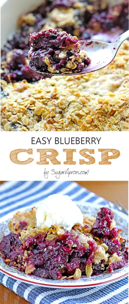 Easy Blueberry Crisp - Sugar Apron