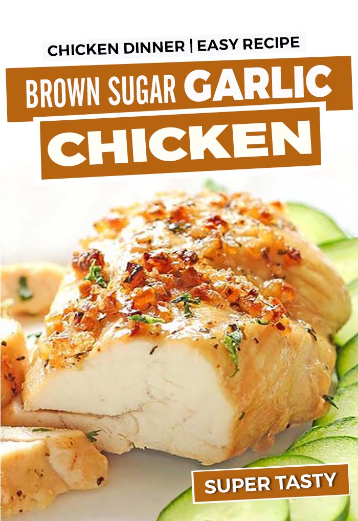 Juicy and Tender Baked Chicken in a delicious brown sugar sauce with garlic.