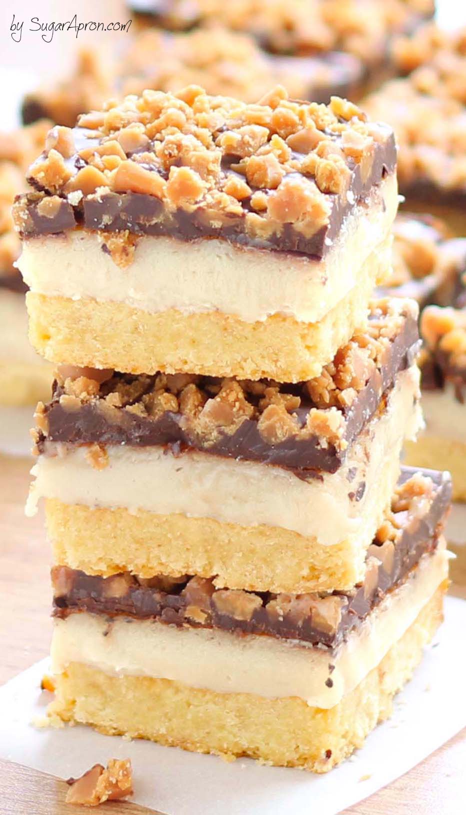 Make these chocolate toffee bars for your next party and you’ll be invited back! The sweetened condensed milk and chocolate toffee bits flavor combination makes this the perfect sweet treat.