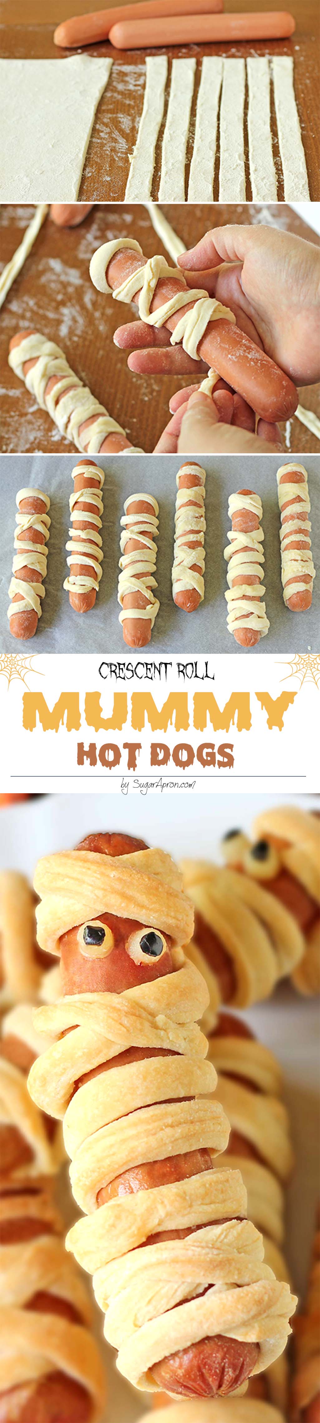 Crescent Roll Mummy Hot Dogs - Aren’t they scary sweet? 