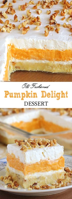 Pumpkin Delight Dessert - Sugar Apron