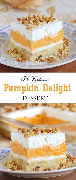 Pumpkin Delight Dessert - Sugar Apron