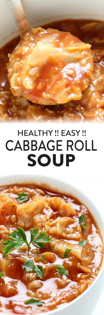 Unstuffed Cabbage Roll Soup - Sugar Apron