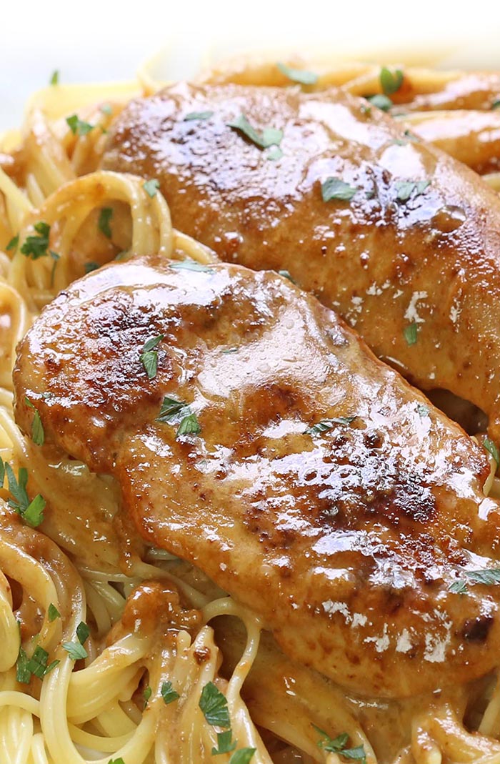 Chicken Lazone - Super easy juicy chicken with spices in a the best ever butter and cream sauce simply calls for more.