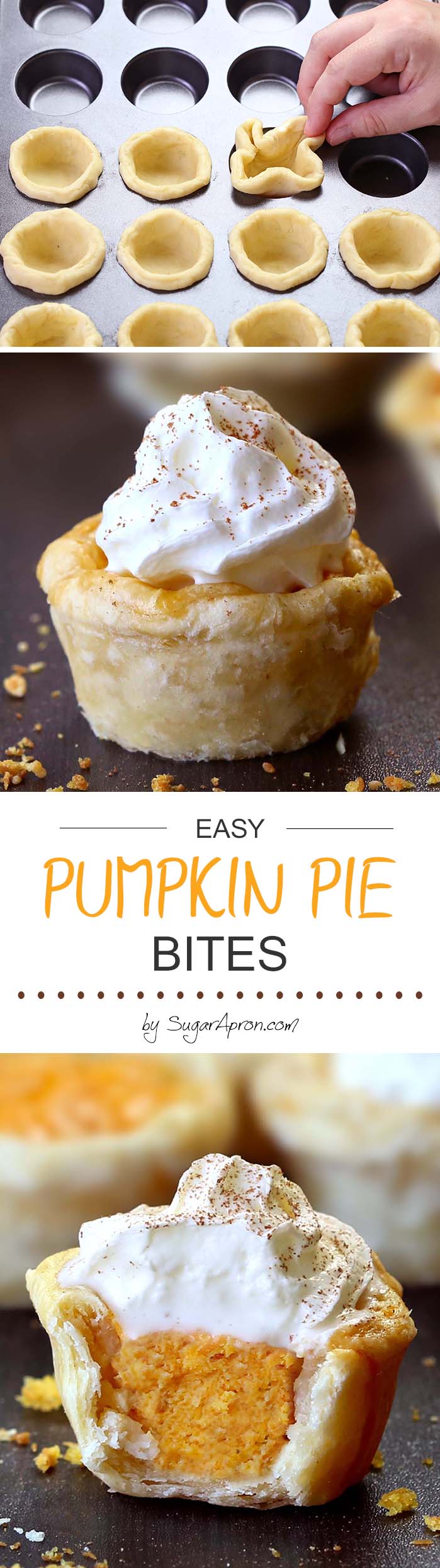 All the flavors of Homemade Pumpkin Pie packed into perfect portable fall dessert - Easy Pumpkin Pie Bites....
