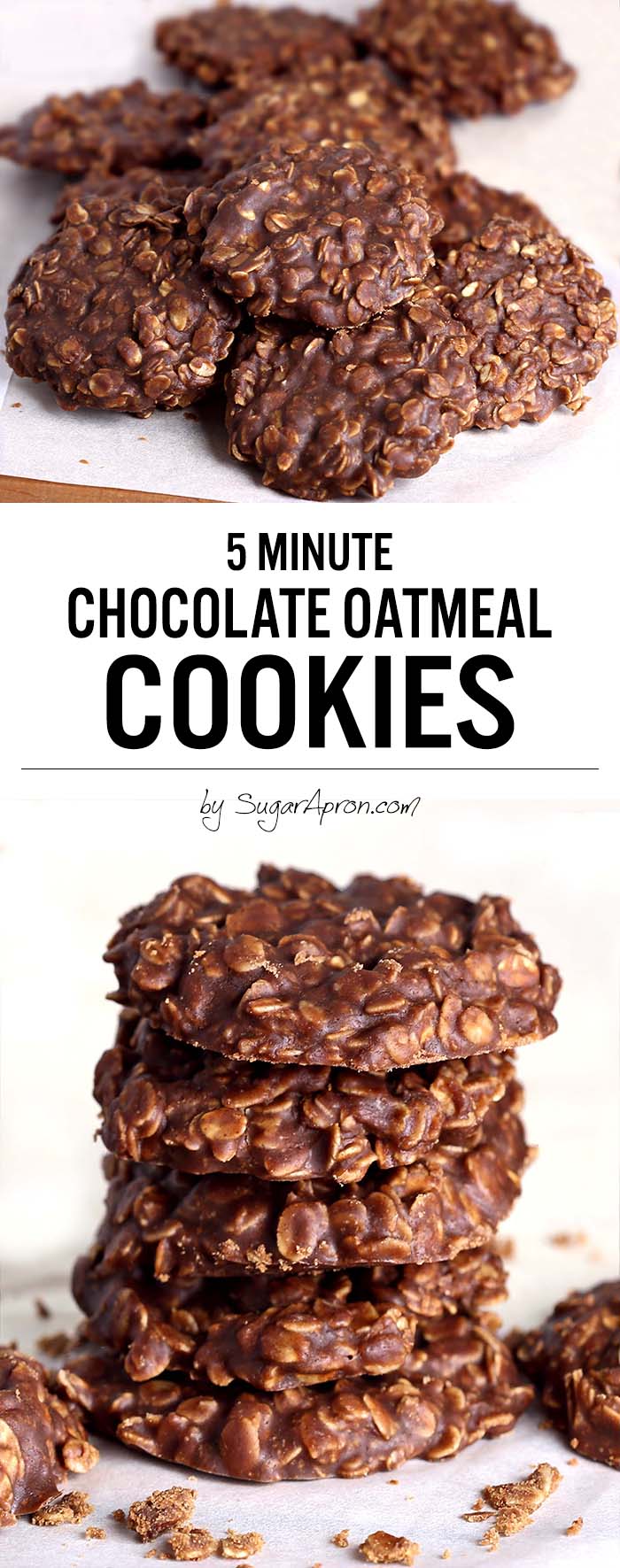 I do promise these No Bake Chocolate Oatmeal Cookies made with peanut butter, oatmeal and cocoa are the quickest, tastiest, no bake cookies you'll ever eat though! Kids absolutely love them.