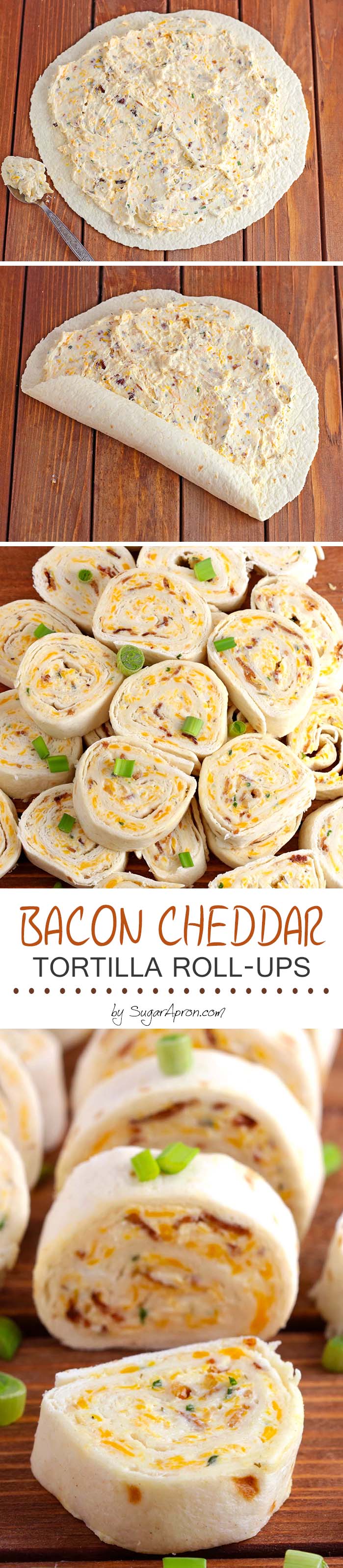 All you need is cream cheese, crumbled bacon (could even use bacon bits), cheddar cheese, ranch dressing, flour tortillas and 5 minutes.