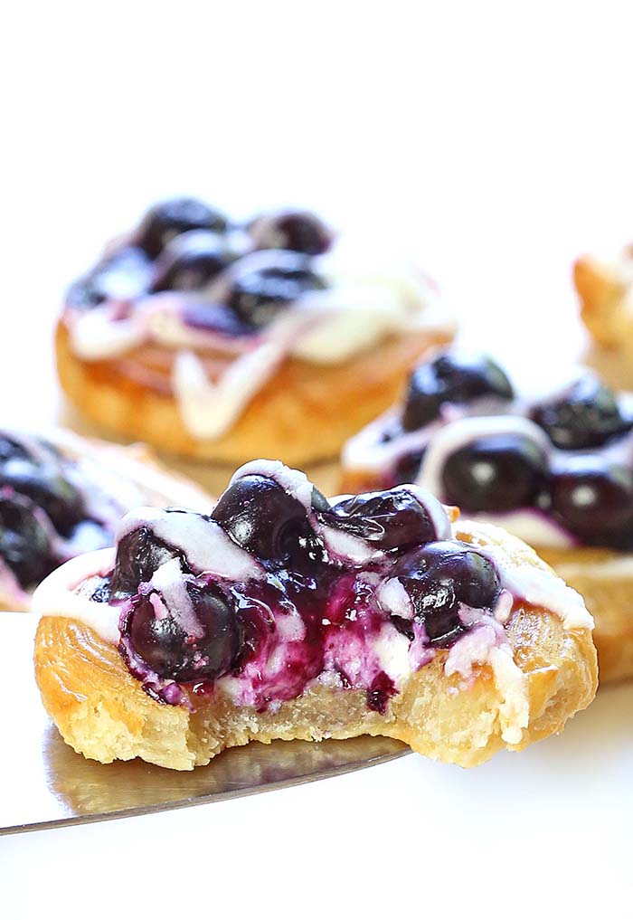  Are you ready for an easy breakfast recipe now? Grab a case of fresh blueberries or can of blueberry pie filling and refrigerated crescent rolls and let's get baking!