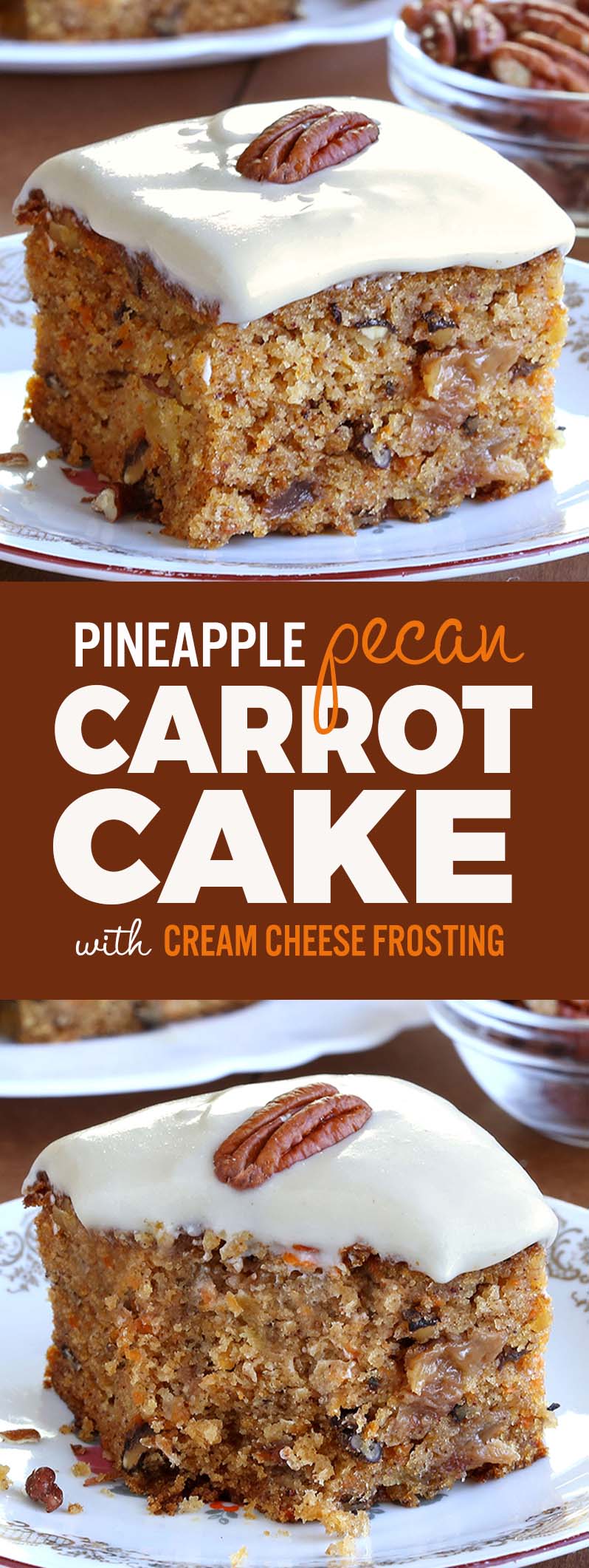 If you’re looking for an easy, delicious Easter cake, this Pineapple Pecan Carrot Cake is everything you'd hope for