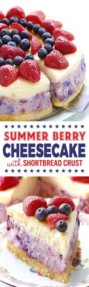 Summer Berry Cheesecake - Sugar Apron