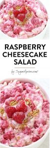 Easy Raspberry Cheesecake Salad - Sugar Apron