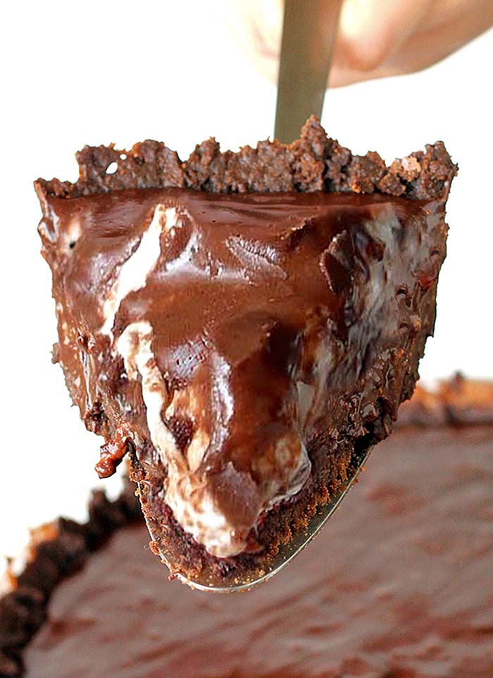 Fudgy, incredibly rich and decadent this Chocolate Fudge Brownie Pie is the BEST Brownie Pie you’ll EVER make.