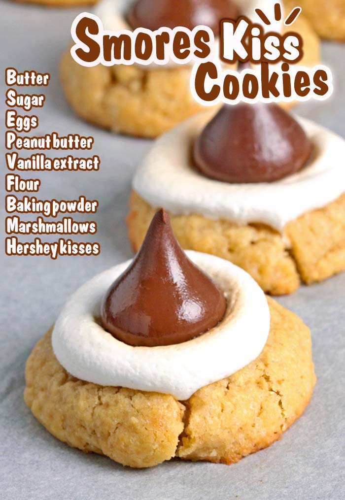 S’mores heaven! These Hershey S’mores Kiss Cookies are almost too adorable to eat....