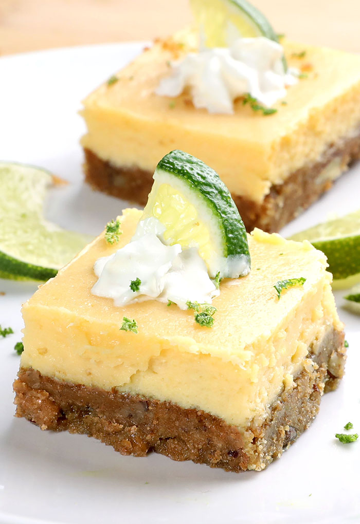 These Creamy Key Lime Pie Bars are a refreshing, easy-to-bake dessert. They're a delicious recipe for spring, summer, or whenever you're craving summertime flavors. And I find they're easier to make than traditional key lime pie.