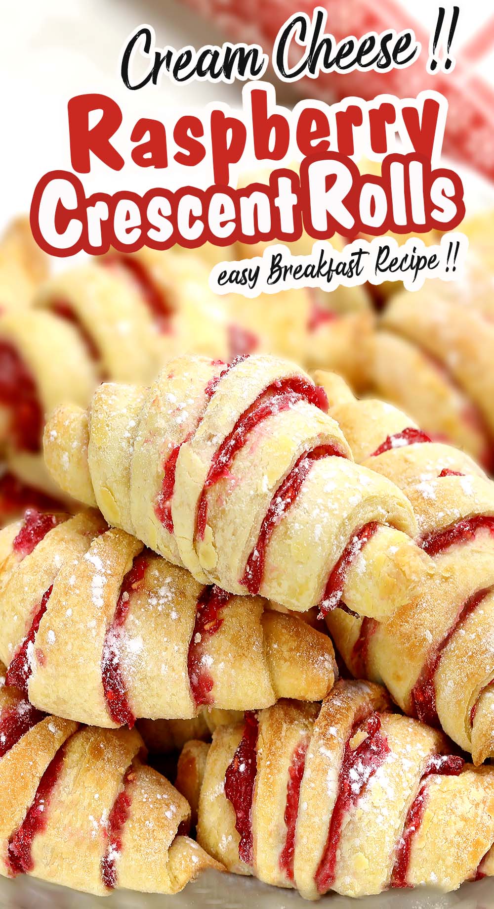 Mini Raspberry Cheesecake Crescent Rolls is a quick and easy recipe, perfect for Spring or Summer breakfast! You’ll love the amazing bright raspberry flavor.