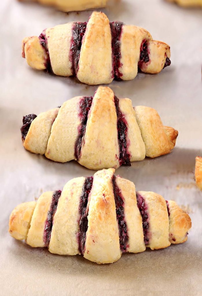 Mini Blueberry Cheesecake Crescent Rolls - Sugar Apron