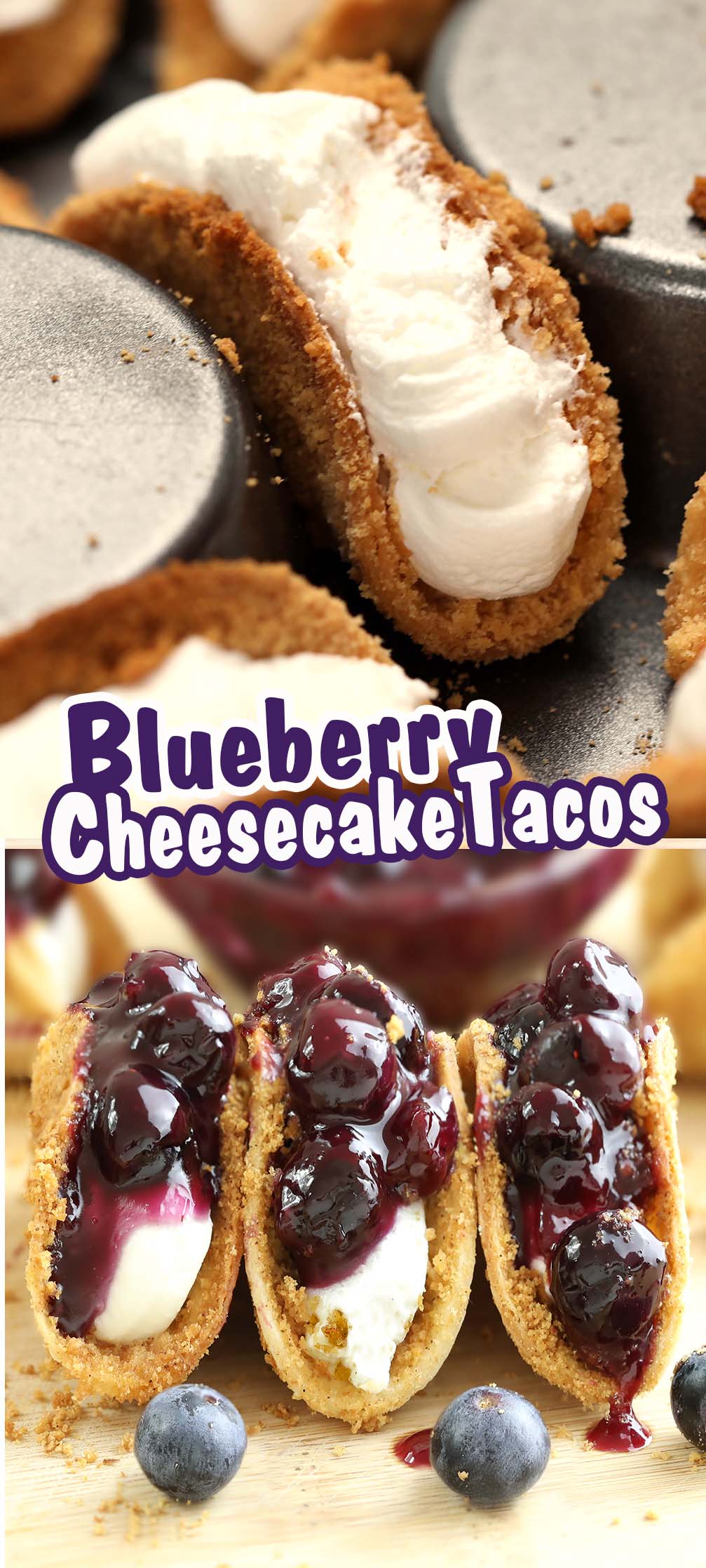 The perfect treat to bring as a party pleaser, and they couldn’t be easier. Crunchy baked tortilla shells, easy cheesecake filling, and homemade blueberry pie topping are simply perfect. You’ll be enjoying this awesome dessert in about 30 minutes.