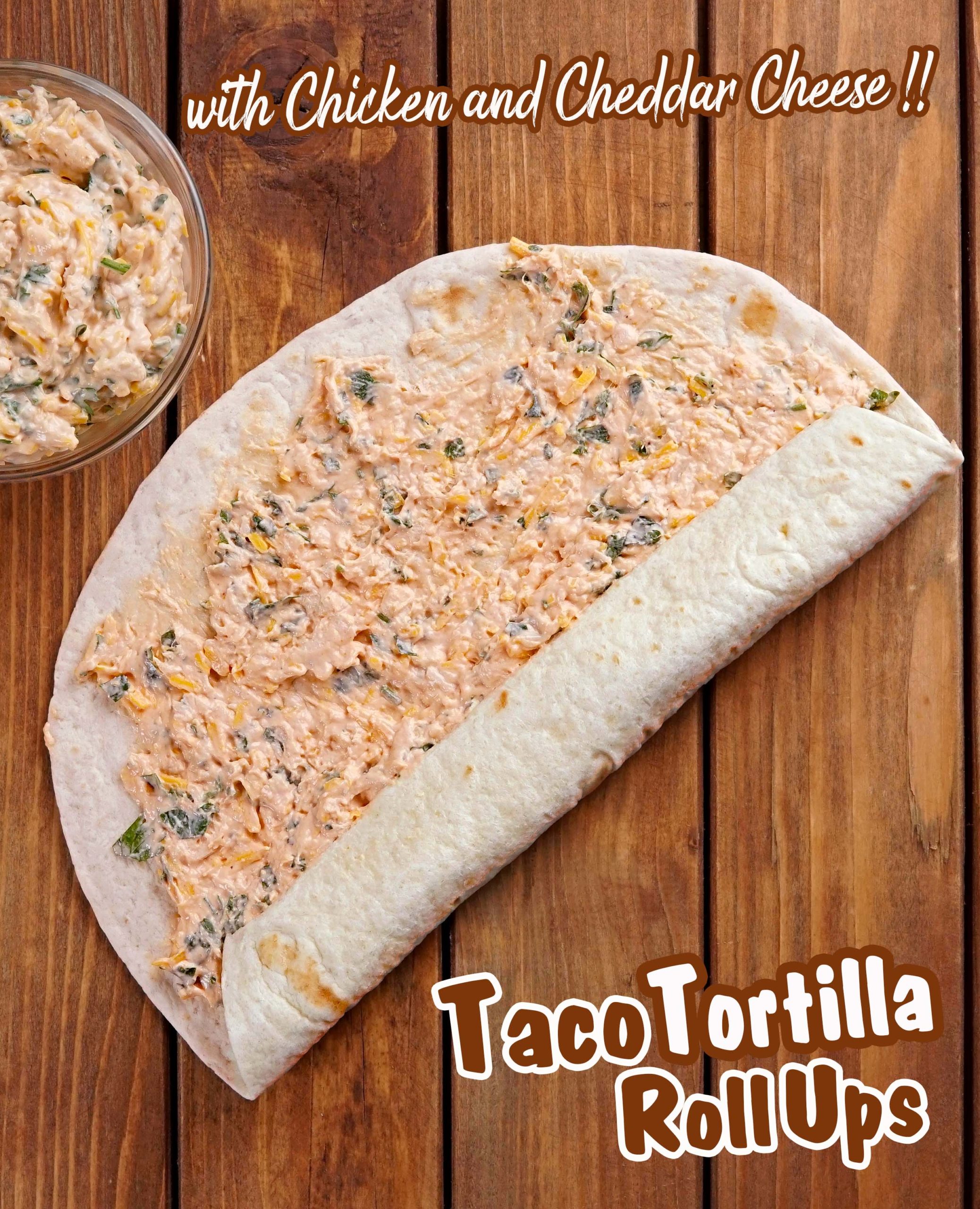 Taco Tortilla Roll Ups - An easy Christmas, New Year´s Eve, Game Day, or after-school snack with tons of great flavor and you make them ahead of time!